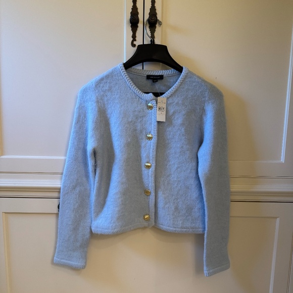 Ann Taylor Sweaters - ANN TAYLOR NWT M Brushed Sweater Jacket in Light Blue